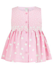 Baby Suzie Spot Top and Shorts Set, Pink (PINK), large