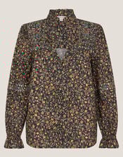 Harriet Embellished Floral Blouse, Black (BLACK), large