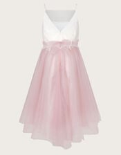 Alianthe Sleeveless Lace High-Low Dress, Pink (PINK), large