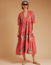 Tallulah and Hop Juliet Long Embroidered Dress, Pink (PINK), large