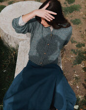 East Zoya Neppy Wool Blend Cardigan, Teal (TEAL), large