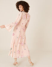 Hayley Embroidered Floral Tea Dress, Pink (PINK), large