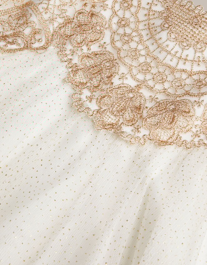 Estella Lace Bodice Dress, Gold (GOLD), large