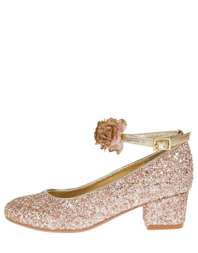 Cancan Glitter Heeled Shoes, Pink (PINK), large