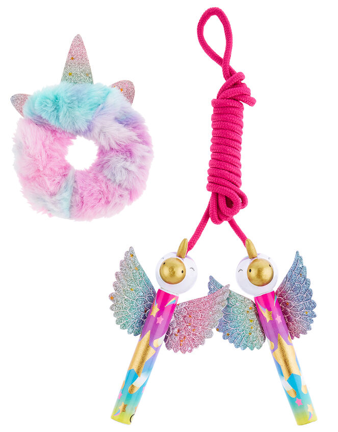 Unicorn Skipping Rope and Scrunchie Set, , large