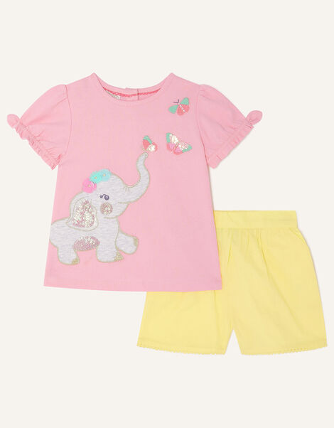 Baby Elephant T-Shirt and Shorts Set  Pink, Pink (PINK), large