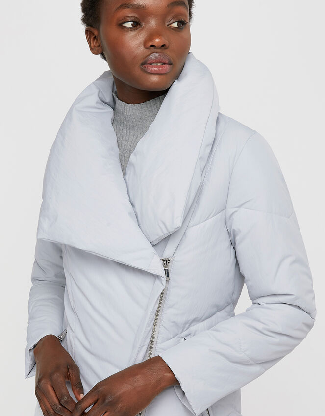 Dhalia Long Duvet Coat, Grey (GREY), large
