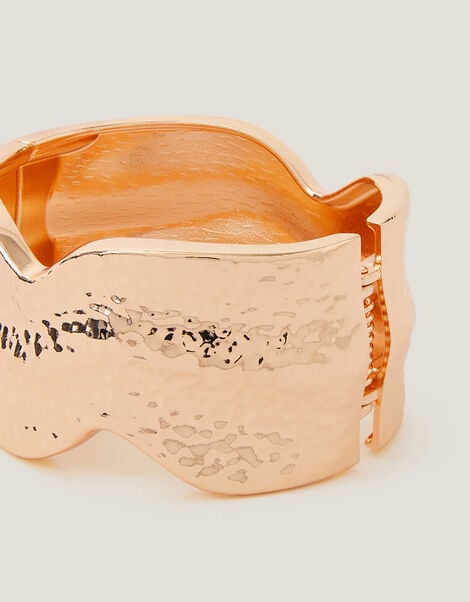 Chunky Hammered Cuff Bracelet, , large