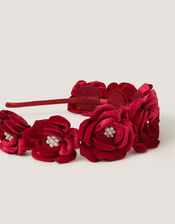 Velvet Rose Pearl Headband, , large