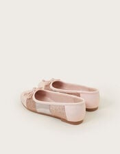 Glitter Block Ballet Flats, Pink (PINK), large