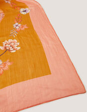 Samara Floral Square Silk Scarf, , large