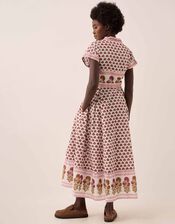 East Karmen Woodblock Print Maxi Dress, Pink (PINK), large