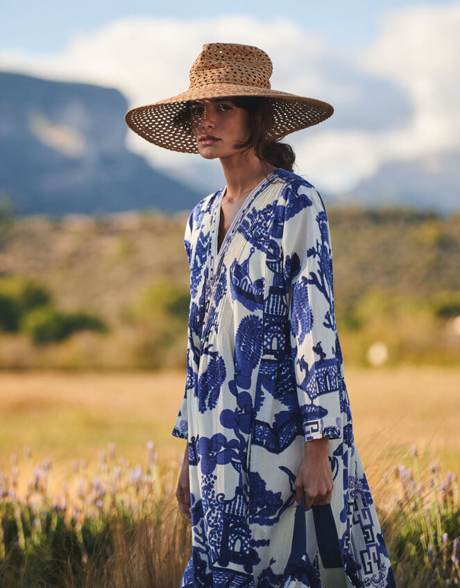 One Hundred Stars Willow Maxi Dress, Blue (BLUE), large