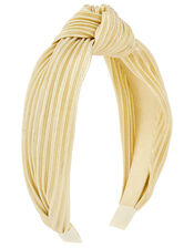 Metallic Pleated Knot Headband, , large