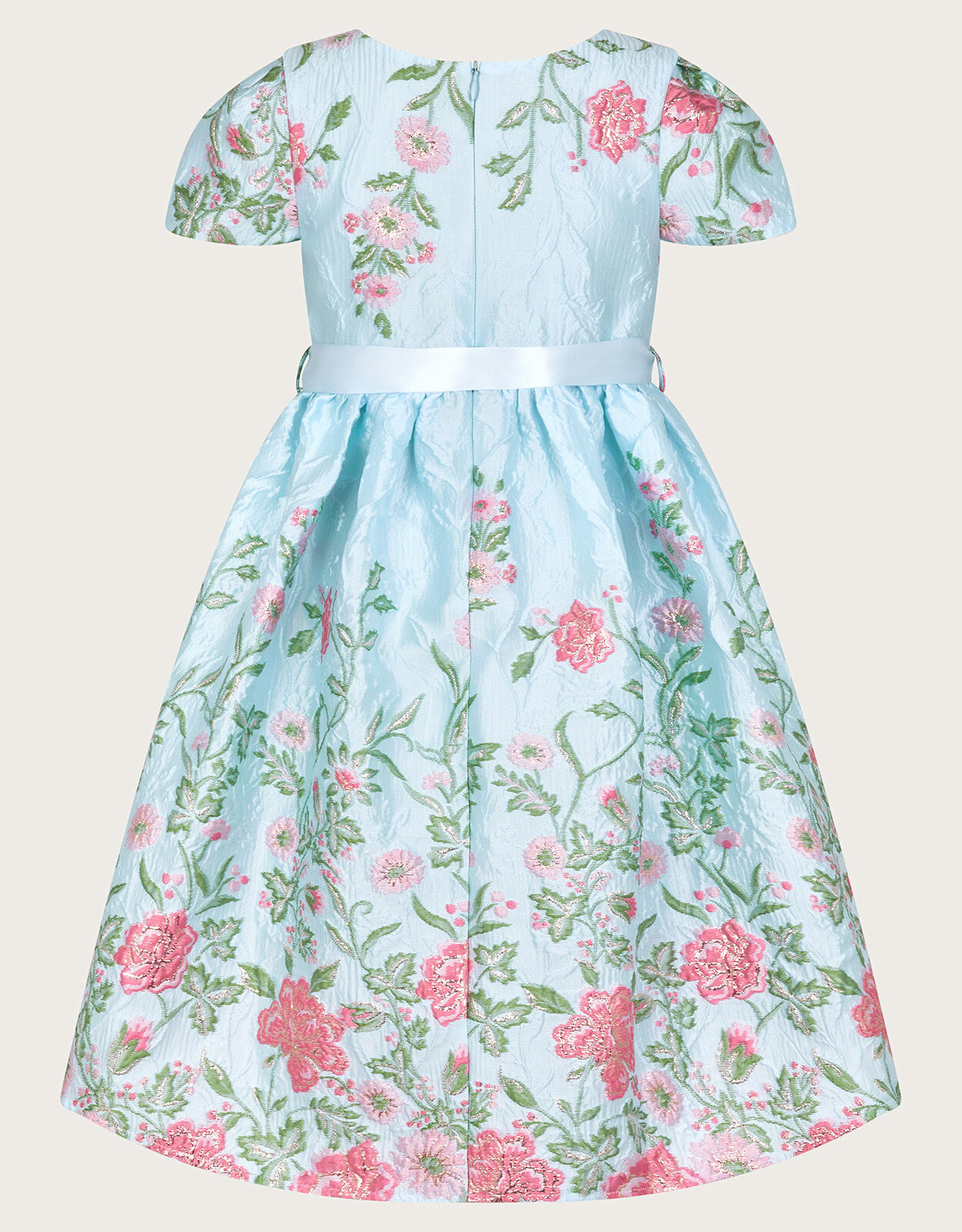 Border Embroidered Jacquard Dress Blue Girls Dresses Monsoon Global