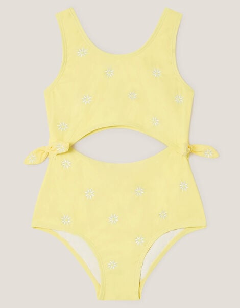 Amalfi Daisy Embroidered Swimsuit, Yellow (YELLOW), large