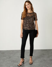 Toni Sequin T-Shirt, Black (BLACK), large