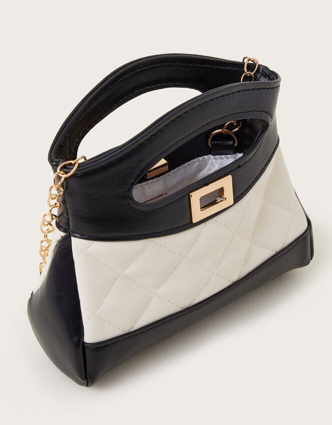 Monochrome Quilted Mini Bag, , large