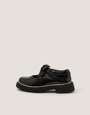 Patent Mary Jane Brogue School Shoes, Black (BLACK), large