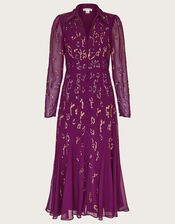 Eliza Embellished Shirt Dress, Red (BERRY), large