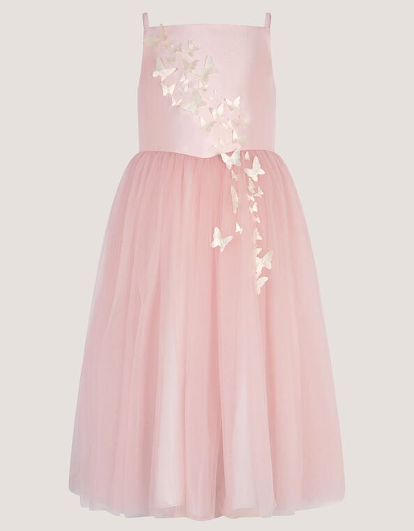 Alexis Appliqu&eacute; Butterfly Tulle Dress, Pink (PINK), large