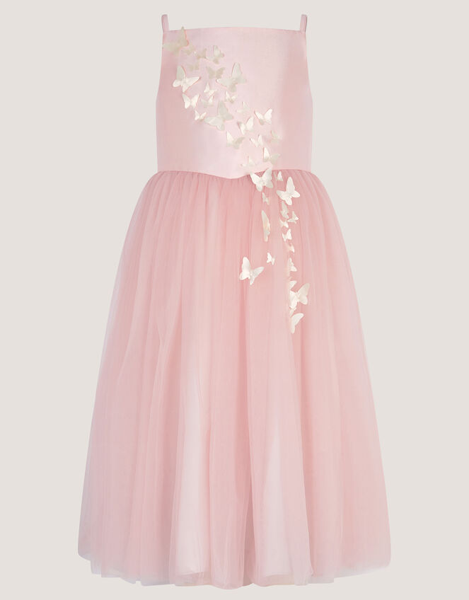 Alexis Appliqu&eacute; Butterfly Tulle Dress, Pink (PINK), large
