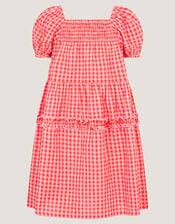 Sequin Butterfly Gingham Dress, Pink (PINK), large