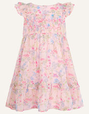 Baby Floral Chiffon Dress in Recycled Polyester, Pink (PALE PINK), large