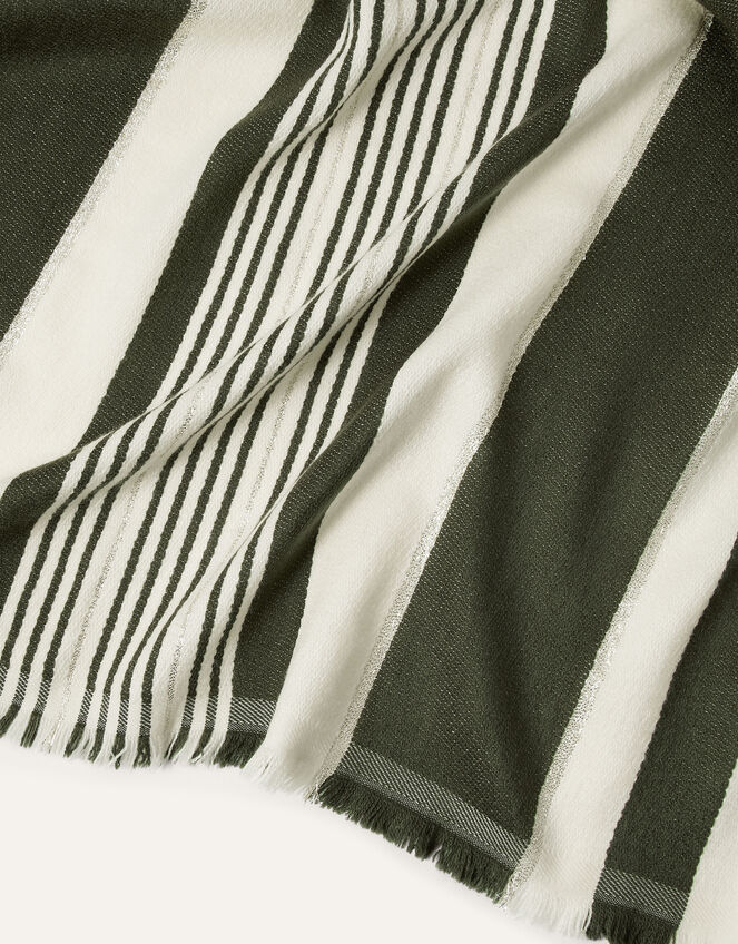 Metallic Stripe Scarf, , large