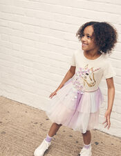 Unicorn Flower Disco Dress, Ivory (IVORY), large