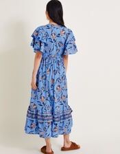 Clara Frill Dress, Blue (BLUE), large