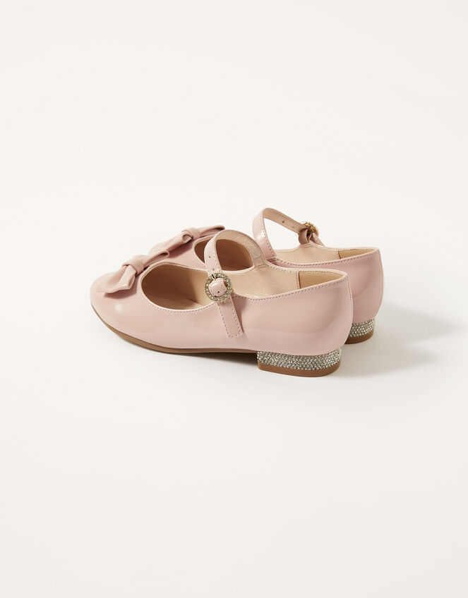 Patent Diamante Mini Heels, Pink (PINK), large