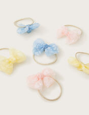 6-Pack Lace Bow Hairbands, , large
