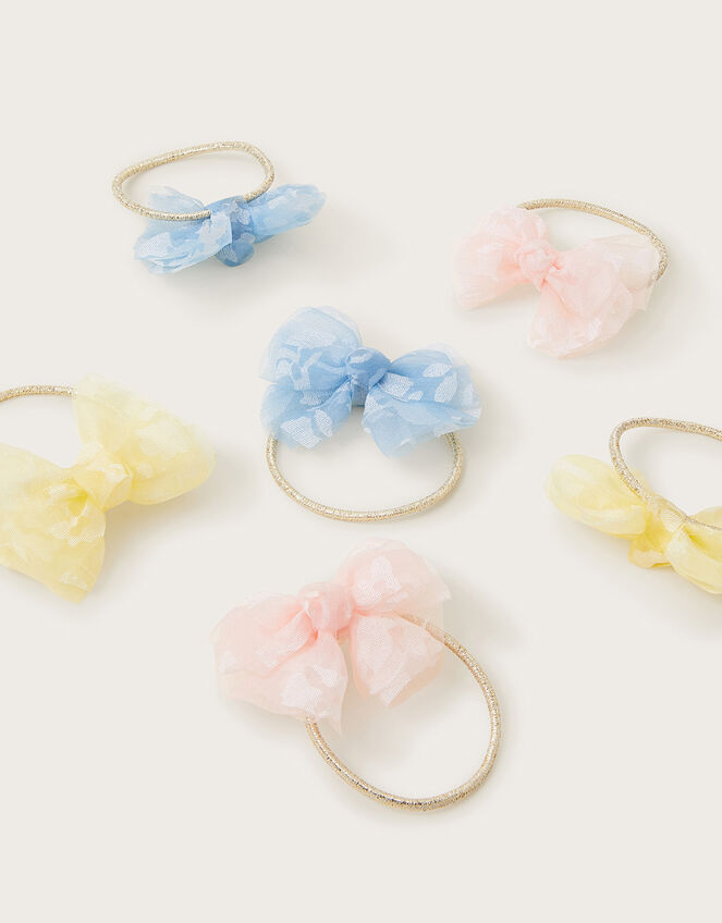 6-Pack Lace Bow Hairbands, , large
