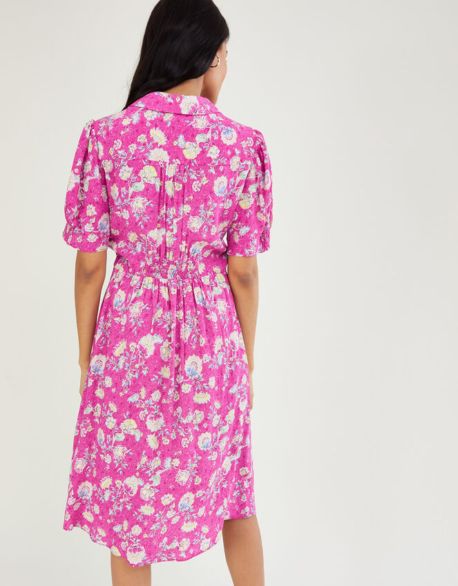 Sawyer Print Short Shirt Dress, Pink (PINK), large