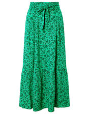 Manilla Floral Print Skirt in LENZING™ ECOVERO™, Green (GREEN), large