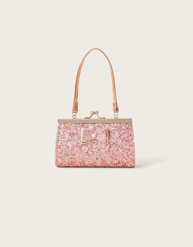 Bow Glittery Mini Bag, , large