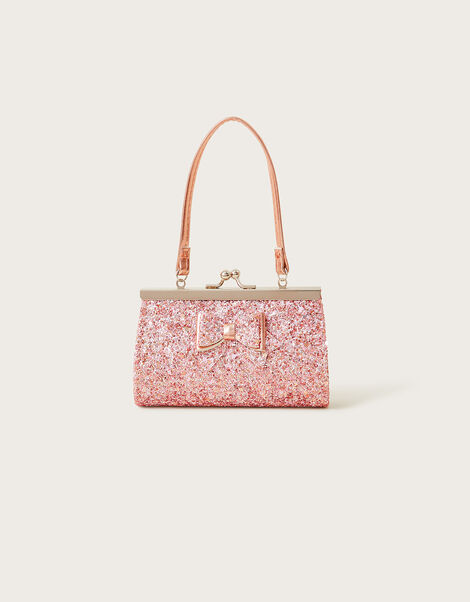 Bow Glittery Mini Bag, , large