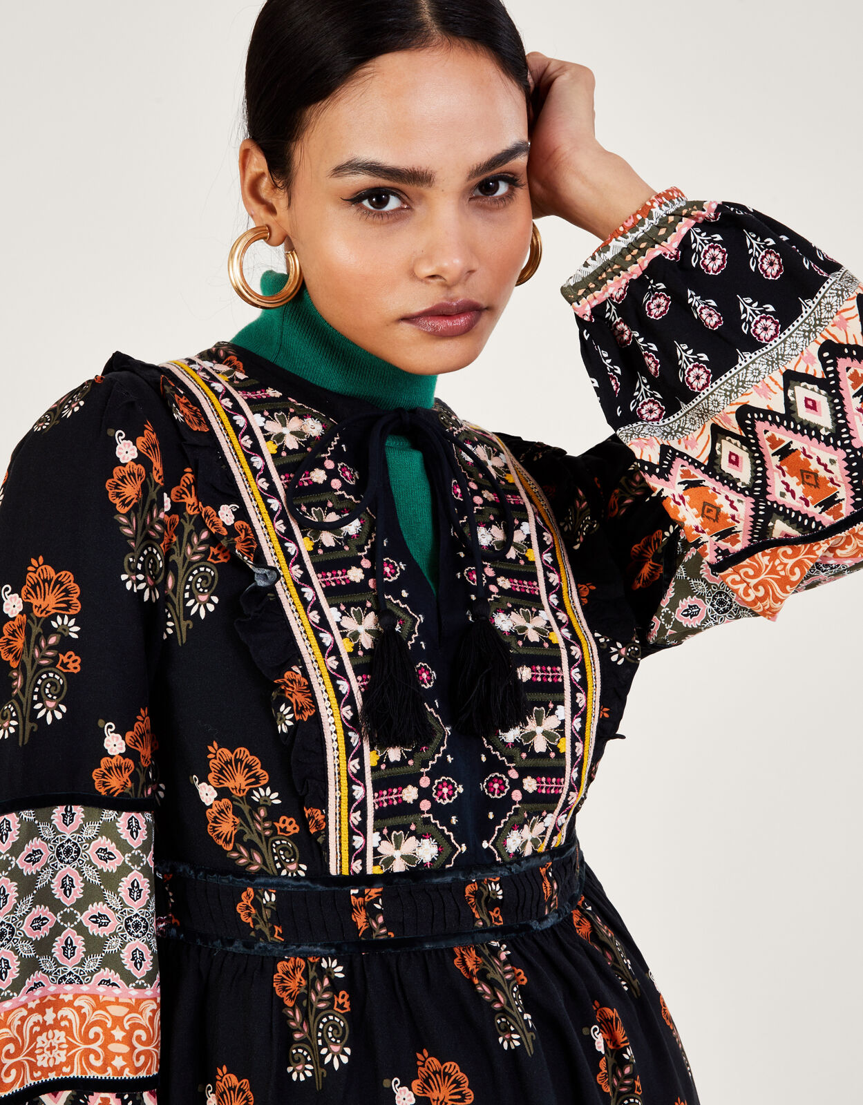 Bold blooms 2025 embroidered dress