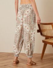 Miriam Printed Hareem Trousers, Natural (NATURAL), large
