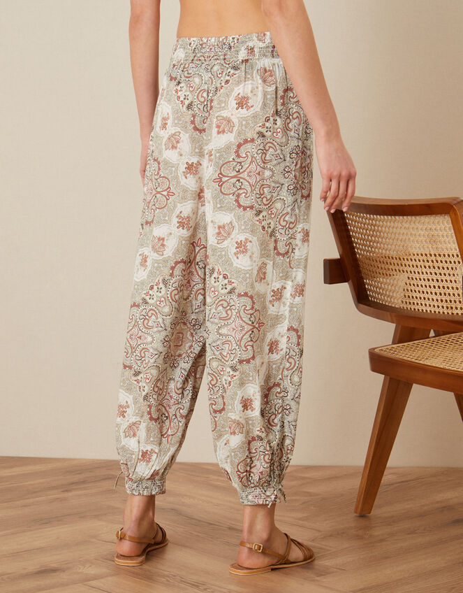 Miriam Printed Hareem Trousers, Natural (NATURAL), large