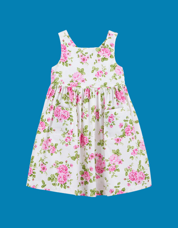 Trotters Adelina Vintage Rose Cross-Back Dress, Pink (PINK), large