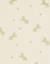 Sparkly Unicorn and Heart Tights, Gold (GOLD), large