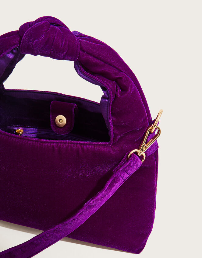 Velvet Knot Cross-Body Bag, , large