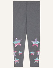 Sequin Star Leggings, Grey (CHARCOAL), large