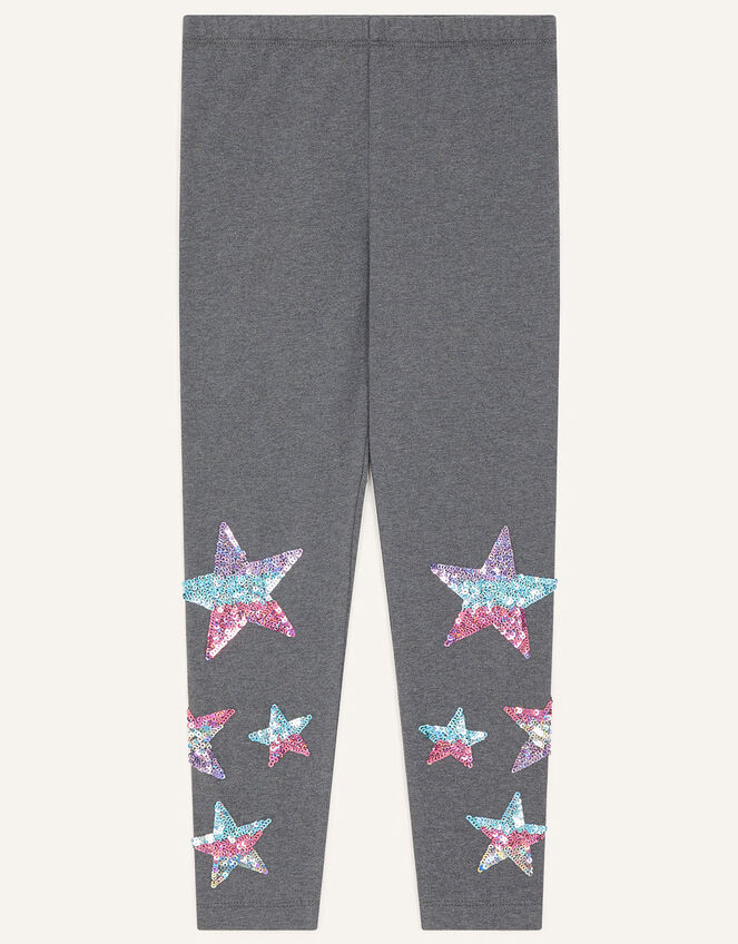 Sequin Star Leggings, Grey (CHARCOAL), large