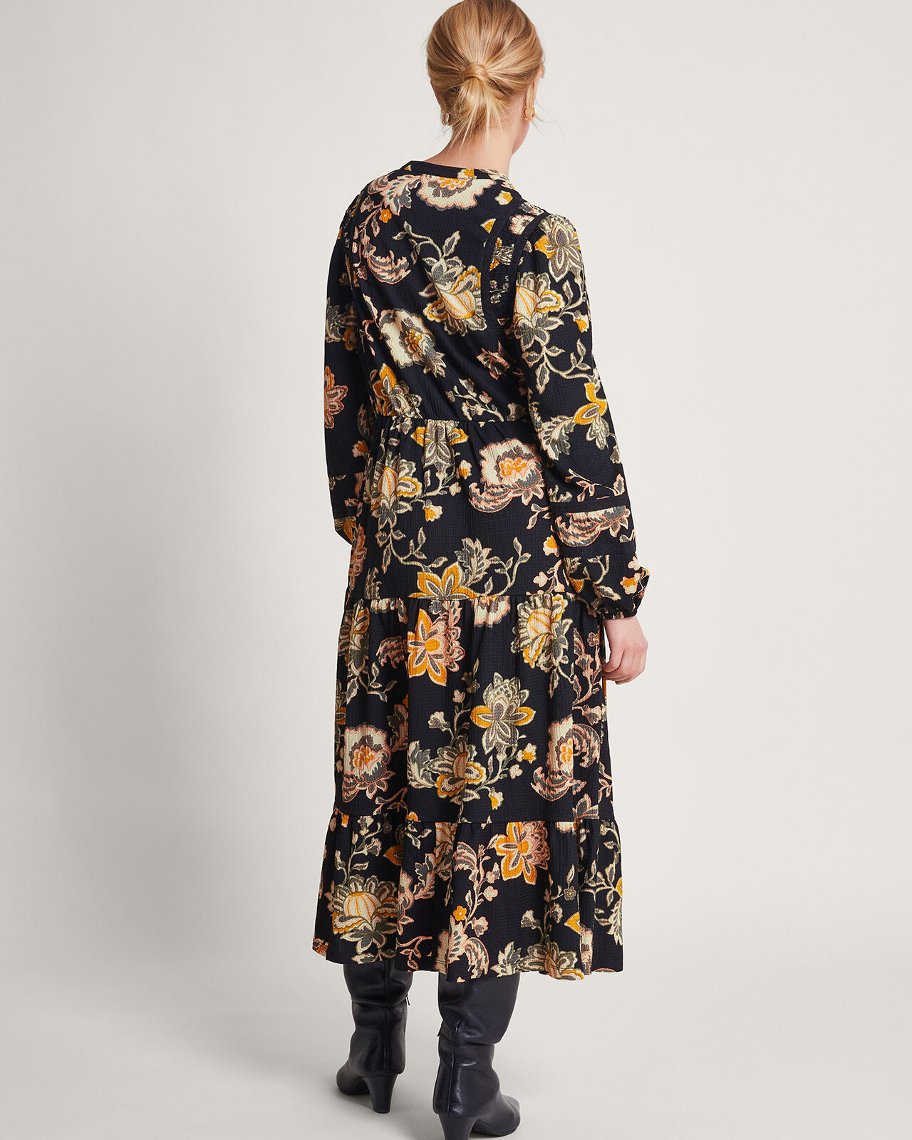 Juliet Shirt Print Dress Black