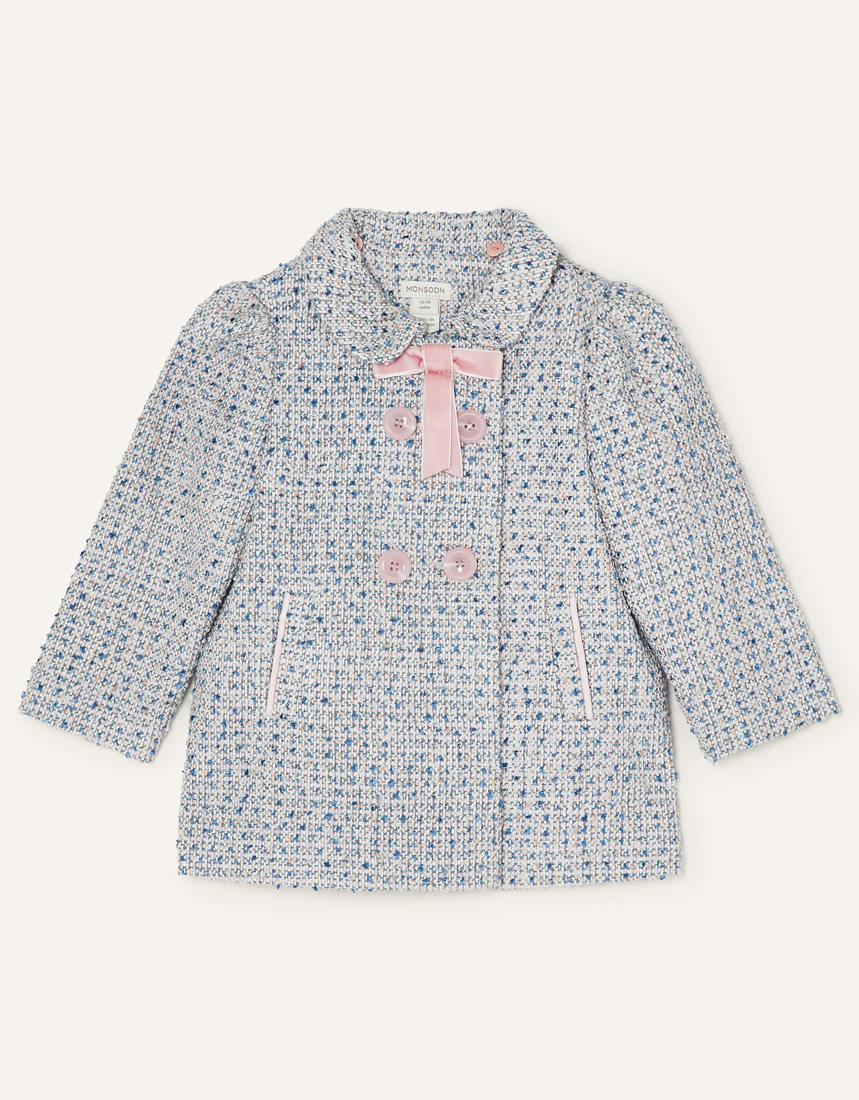 Baby Tweed Coat Blue