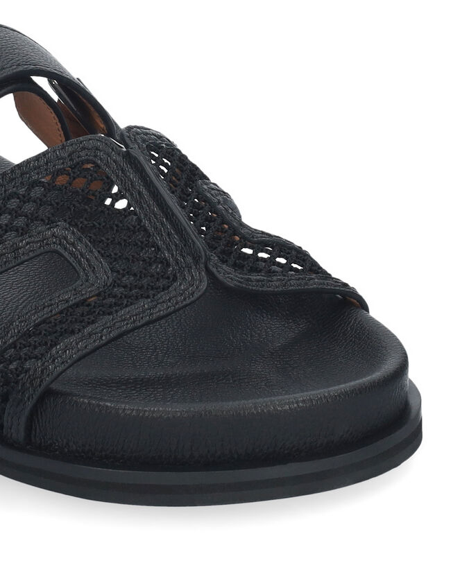 Bibi Lou Mindy Leather Sandals, Black (BLACK), large