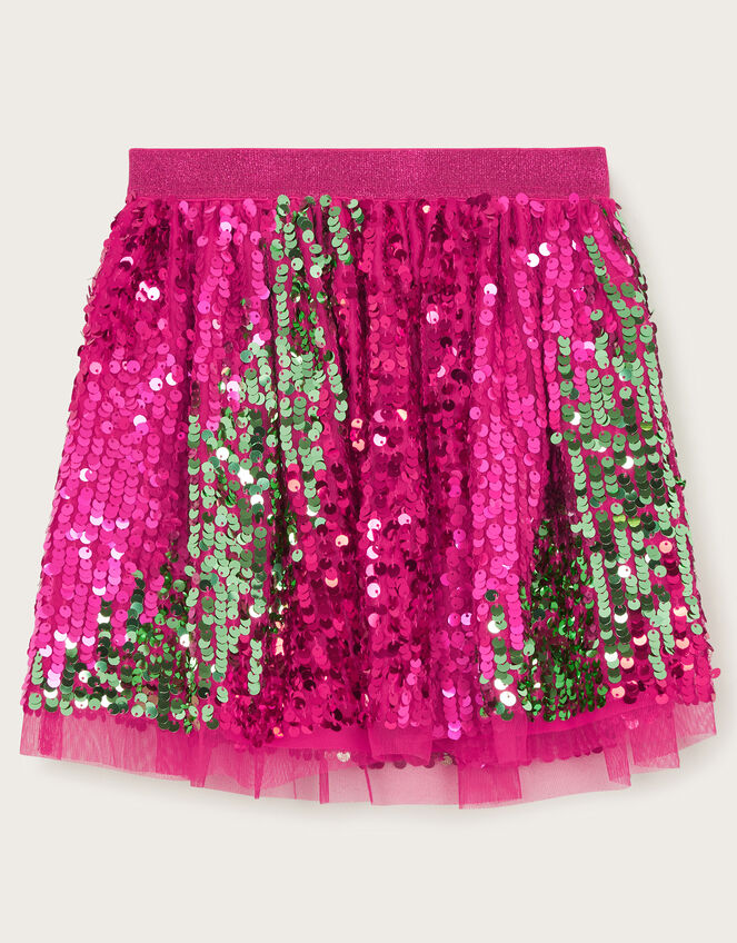 Sequin Tulle Skirt, Pink (PINK), large